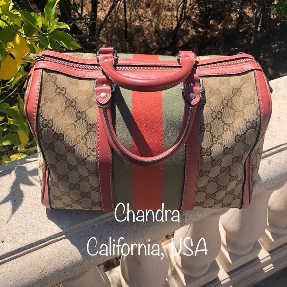 Gucci Handbags - SOLD Salmon Pink Used Gucci Boston Bag